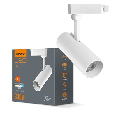 Tor spotlight 10W - hvit, 230V, 800lm, forbruk 10W