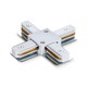 X-samler for 1-faset skinne - Hvit, 1F2W