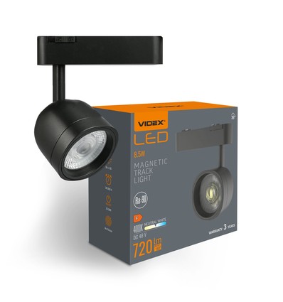 LED-lys - for magnetisk slankt skinnesystem, svart, lysstyrke 720, forbruk 8,5W