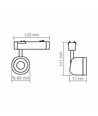 LED-lys - for magnetisk slankt skinnesystem, svart, lysstyrke 720, forbruk 8,5W