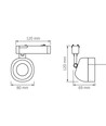 LED-lys - til magnetisk slankt skinnesystem, svart, lysstyrke 1700, forbruk 18
