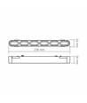 LED-lys - magnetisk slankt skinnesystem, svart, lysstyrke 880 lm, forbruk 11 W