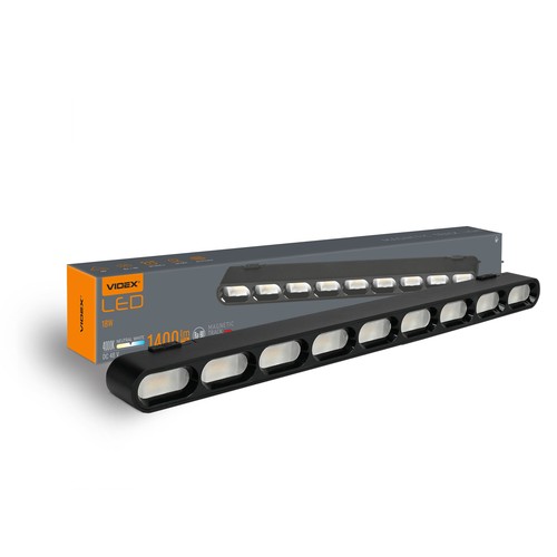 LED-lys - til magnetisk slank skinne system, svart, lysstyrke 1400, forbruk 18