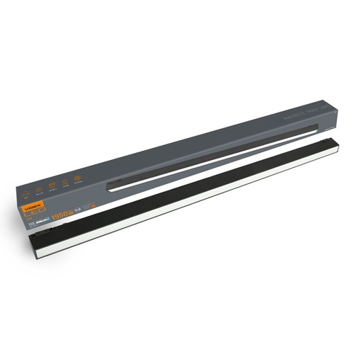 LED-lys - til magnetisk slankt skinnesystem, svart, lysstyrke: 1950, forbruk: 21
