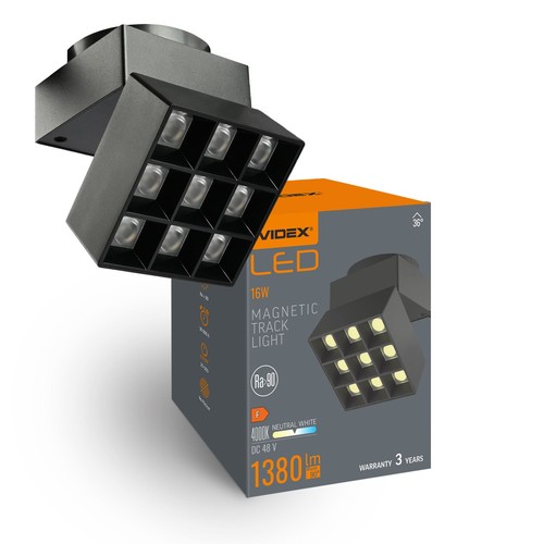 LED-lys - til magnetisk slank skinne system, svart, lysstyrke: 1380, forbruk: 16