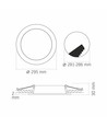 LED innbyggingsspot 24W - rund, nøytral hvit, 230V, 2700lm