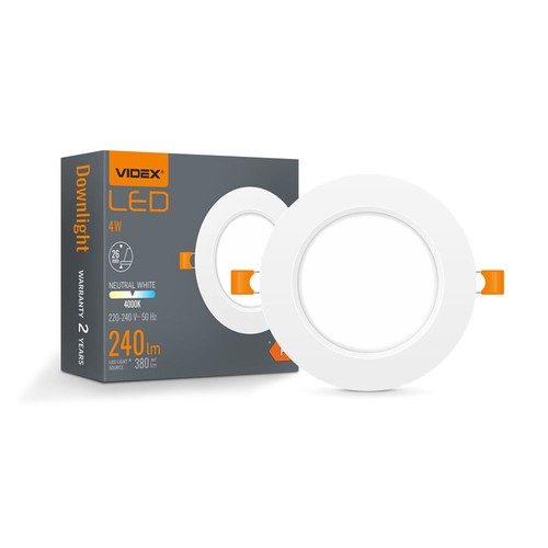 LED downlight 4W - Rund, nøytral hvit