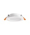 4W Ø10cm LED innfellingspanel - 4000K, integrert driver, hvit kant