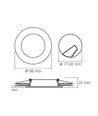 LED downlight 4W - Rund, nøytral hvit