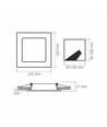 LED downlight 6W - Firkantet, nøytral hvit, 230V, 620lm