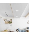 LED downlight 18W - firkantet, nøytral hvit, 230V, 2200lm, forbruk 18W
