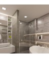 LED downlight 18W - firkantet, nøytral hvit, 230V, 2200lm, forbruk 18W