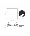 LED innbyggingsspot 15W - uten ramme, firkantet, nøytral hvit, 230V, 2100lm, 15W forbruk