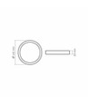 LED taklampe 12W - Rund, nøytral hvit, spenning: 230V, lysstyrke: 1250, forbruk: 12