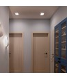 LED taklampe 12W - Firkantet, nøytral hvit, 230V, 1250lm