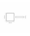 LED taklampe 18W - Firkantet, nøytral hvit, 230V, 1850lm, forbruk 18W