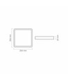 LED taklampe 24W - firkantet, nøytral hvit, 230V, lysstyrke 2500, forbruk 24