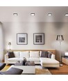 LED taklampe 18W - firkantet, svart, nøytral hvit, 230V, 1850lm