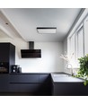 600x600 LED-panel - overflatemontert ramme, svart