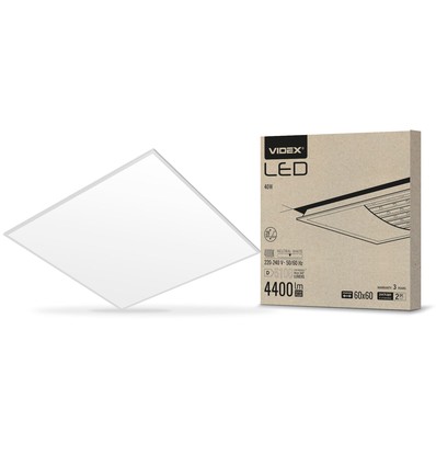 60x60 LED panel, 40W - 110lm/W, 4000K, flicker free, IP20 innendørs