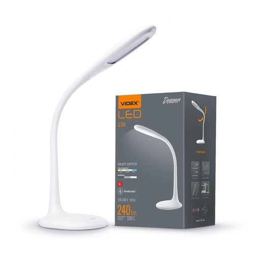 Denver bordlampe - LED, dimbar, hvit, 230V, 370lm, 5,5W