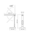 Rio bordlampe - LED, dimbar, svart, 230V, 490 lm, 5 W