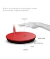 20W LED bordlampe - Rød, sensor og touchstyring, dimbar, 1450lm, RA 98, 4100K, 230V