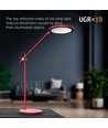 Tf15r bordlampe 20W - LED, dimbar, nøytral hvit, rød, 230V, lysstyrke 1450, forbruk 20