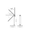 LED oppladbar bordlampe - hvit, forbruk: 5