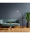 12W Tokyo LED gulvlampe, dimbar - 1280lm, sort, touch-kontroll, justerbar CCT, flicker free