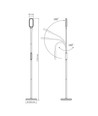 Tokyo gulvlampe - LED, dimbar, svart, 230V, 1280lm, 12W