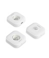 2 stk. oppladbare LED nattlys med sensor, 0,5W - PIR bevegelsessensor, 3 lysfarger, USB-C, magnetisk montering, innendørs
