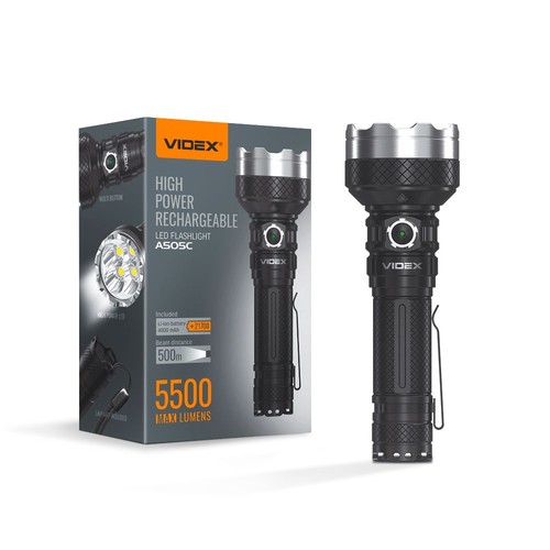 LED bærbar lommelykt - 5000K, lysstyrke: 5500, forbruk: 20