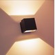 Restsalg: LED-POL 6W LED grå vegglampe - Firkantet, IP54 utendørs, 230V, inkl. lyskilde