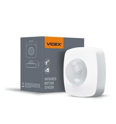 PIR bevegelsessensor og skumringsrelé, 1200W - 360 grader, IP54, hvit, rekkevidde 8m