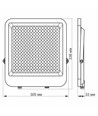 Davis spotlys 200W - LED, flood, nøytral hvit, 230V, lysstyrke 24000, forbruk 200