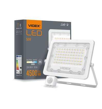 Luca spot 50W - LED, bevegelsessensor, nøytral hvit, 230V, 4500lm, forbruk 50W