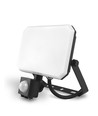 30W LED lyskaster med sensor - 5000K, IP65, sort, PIR bevegelsessensor, utendørs