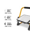 Emeka spotlys 50W - LED, oppladbar, flood, nøytral hvit