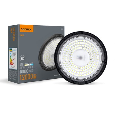 100W LED high bay - 5000K, 220V, svart