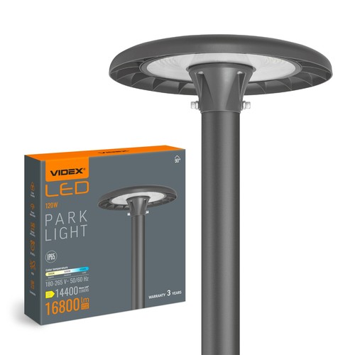 120W LED gatebelysning / parklampe - 140lm/W, IP65, Justerbar watt og CCT