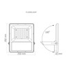 Gelio projektør 100W - LED, solcelle, flood, nøytral hvit, lysstyrke: 2800