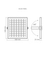 Gelio projektør 100W - LED, solcelle, flood, nøytral hvit, lysstyrke: 2800
