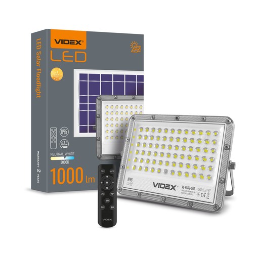 LED solcelleprojektør - lysstyrke 1000