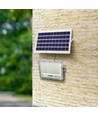 Solcelle LED projektør, inkl. solcelle - Solcelleprojektør, 1000lm, skumringssensor, fjernkontroll
