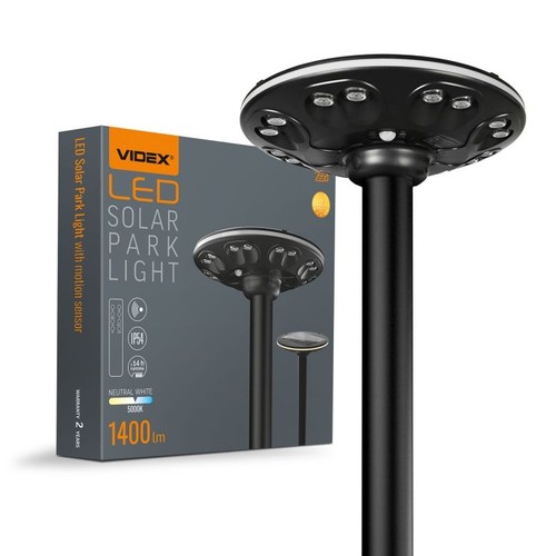 LED solcelle parklys - med bevegelsessensor
