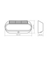 LED vegglampe - solcelle, med bevegelsessensor, 5000K