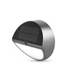 500lm solcelle vegglampe med sensor - IP54, 5000K, sort, 220x220mm, bevegelsessensor
