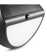 500lm solcelle vegglampe med sensor - IP54, 5000K, sort, 220x220mm, bevegelsessensor