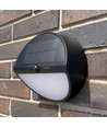 500lm solcelle vegglampe med sensor - IP54, 5000K, sort, 220x220mm, bevegelsessensor
